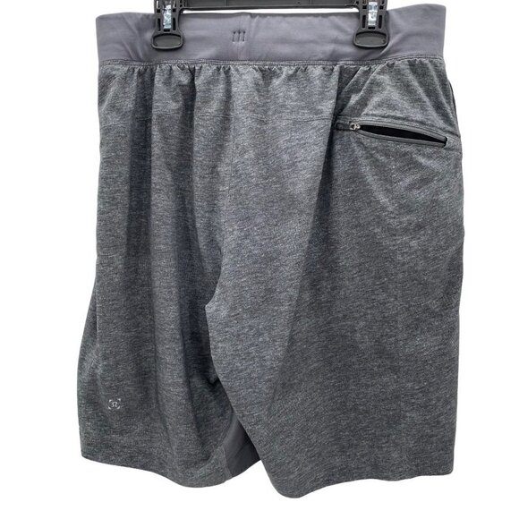 Lululemon T.H.E. Short Linerless 9" Heathered Texture Printed Mercury Deep Coal - Picture 2 of 6